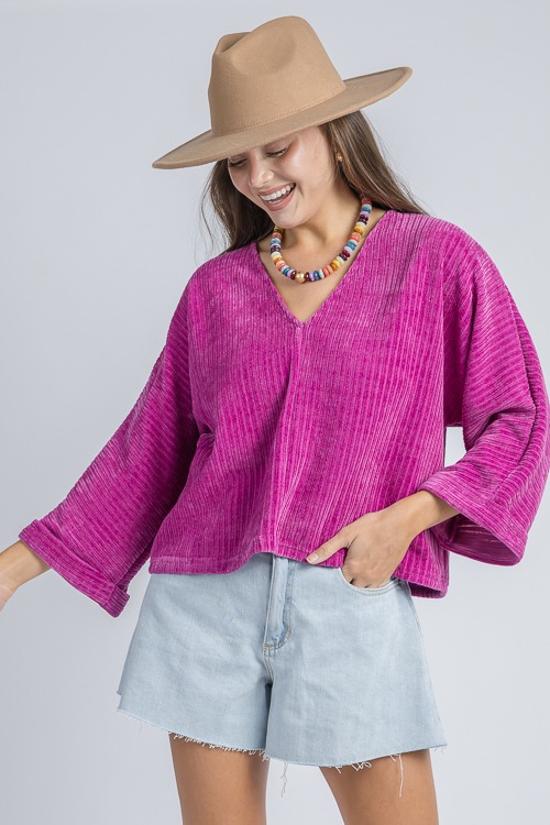 Textured Stretch Top, Magenta - 4K7A0021- (4)p.jpg